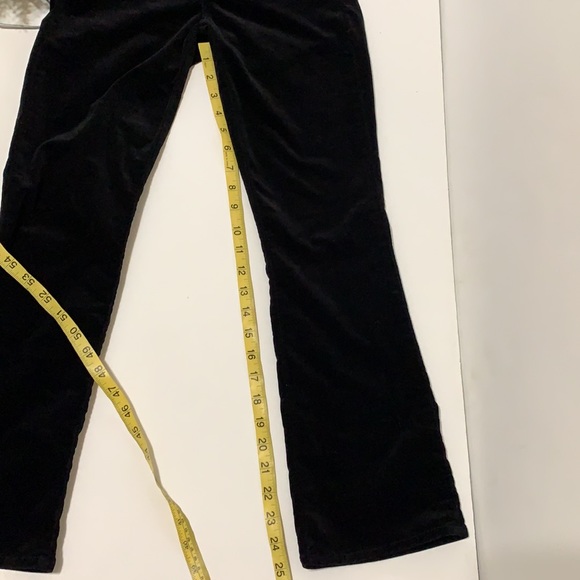 J Brand Mid Rise Black Velvet Crop Pants Jeans Size 25 - Picture 12 of 12